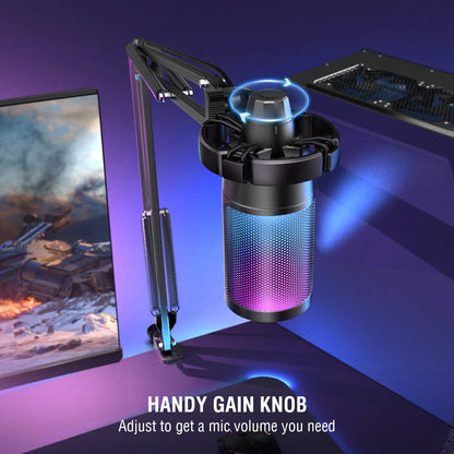 FIFINE USB Gaming Mikrofon Kit mit Auslegerarm für PC, PS4, PS5