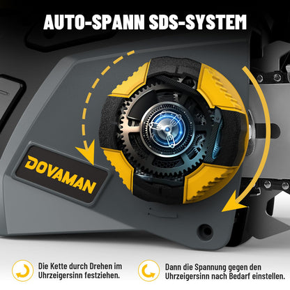 DOVAMAN DCS01A Elektro-Kettensäge 2400 W, 40 cm Oregon Schwert