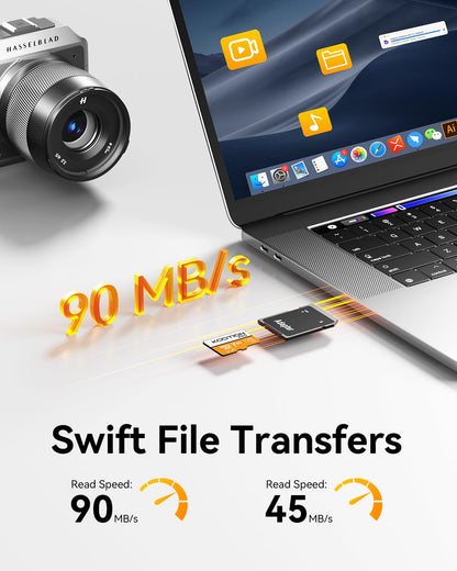 KOOTION Micro SD Karte 128GB microSDXC UHS-I U3 V30 A1 mit SD-Adapter
