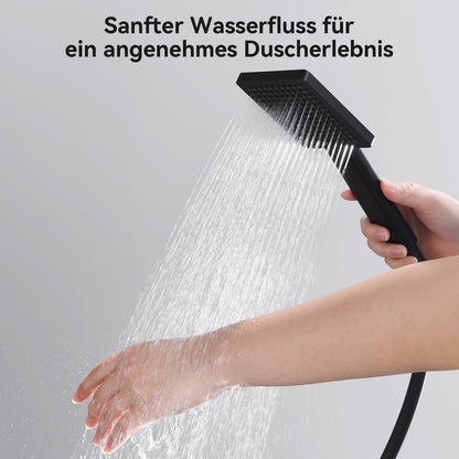 Auralum Regendusche Duschsystem 25x25cm - Schwarz, ohne Armatur