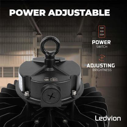 Ledvion LED Hallenstrahler 100W UFO Lampe - Dimmbar 4000K