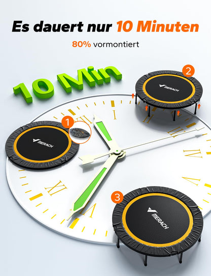 MERACH Mini Fitness Trampolin Faltbar für Bewegungstraining - 102cm
