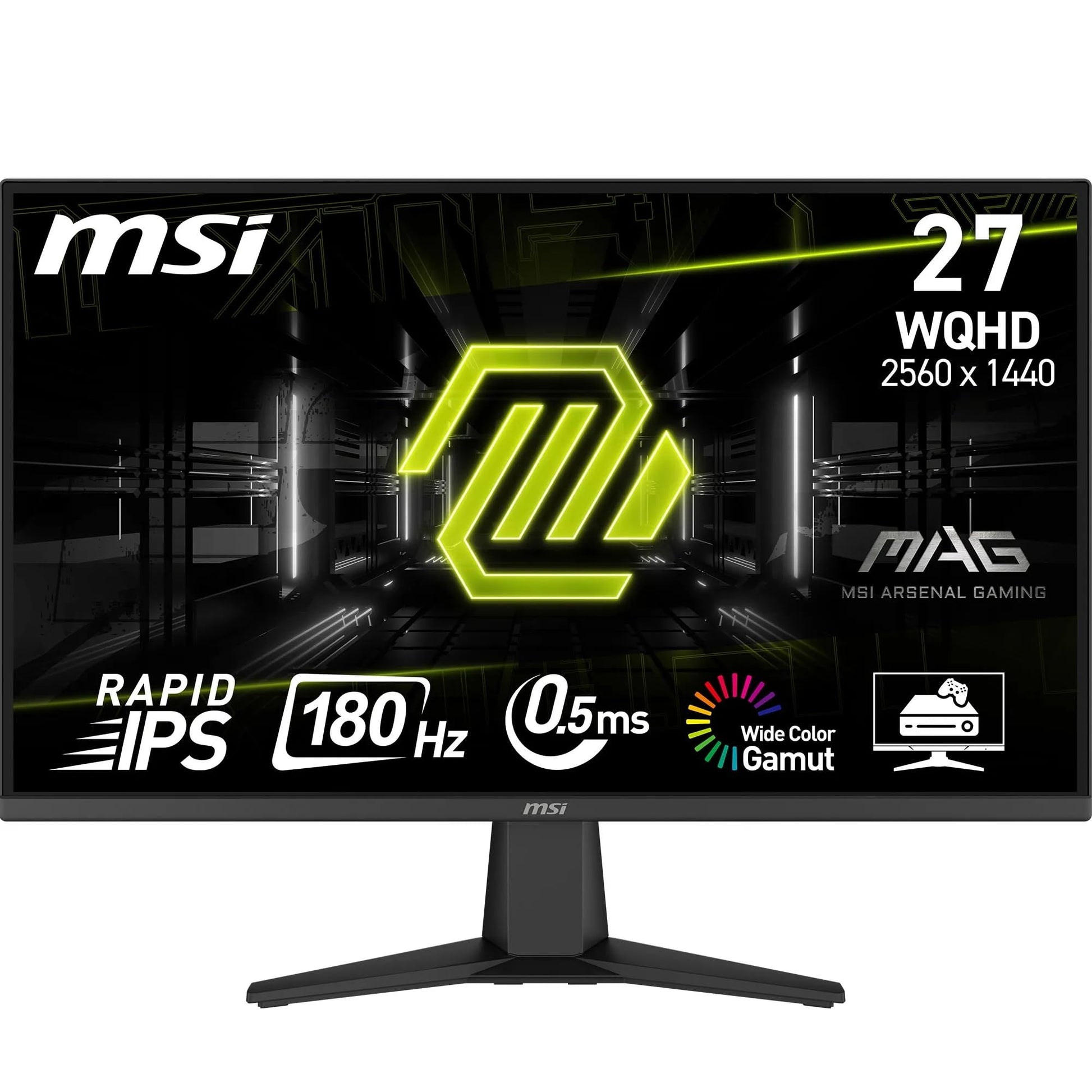 MSI MAG 275QF Gaming Monitor. Schwarzes 27" WQHD Rapid IPS Display für flüssiges Gaming mit 180Hz.