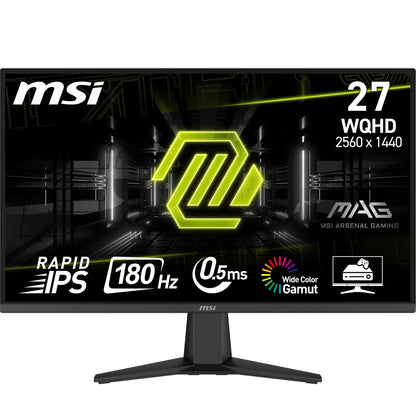 MSI MAG 275QF Gaming Monitor. Schwarzes 27" WQHD Rapid IPS Display für flüssiges Gaming mit 180Hz.
