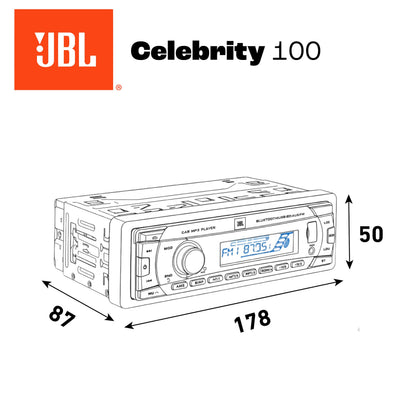 JBL Celebrity 100 Autoradio 1-DIN mit Bluetooth, USB und SD
