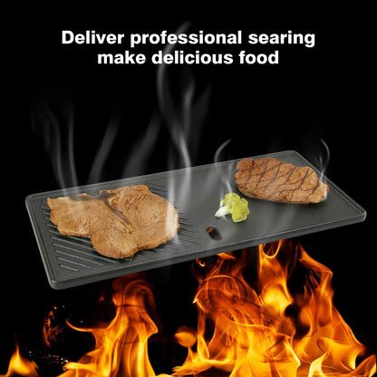 GFTIME Gusseisen Grillrost und Grillplatte Set 43 x 72,5 cm