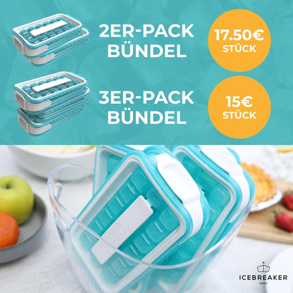 ICEBREAKER POP 2.0 Eiswürfelform aus Silikon mit Deckel, 3 Stück