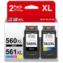 ATOPINK 560 561 XL Druckerpatronen Multipack für Canon Pixma, schwarz und dreifarbig