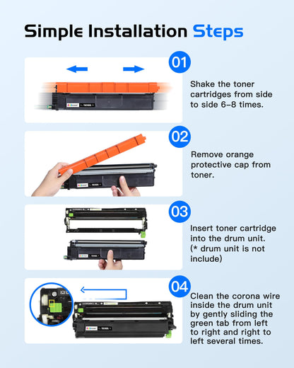 GPC IMAGE TN248XL Kompatible Tonerkartuschen Set - 4er-Pack