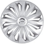 Michelin Radkappen MX-MS 15 Zoll Silber mit Chromring, 4er Set aus ABS-Kunststoff für Stahlfelgen