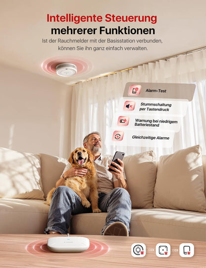 X-Sense Smart Rauchmelder WLAN XS0D-MR121 mit Basisstation SBS50