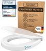 BenaVita Premium WC Sitzerhöhung 5 cm - Duroplast Absenkautomatik. Weiße Sitzerhöhung für mehr Komfort & einfaches Aufstehen/Hinsetzen.