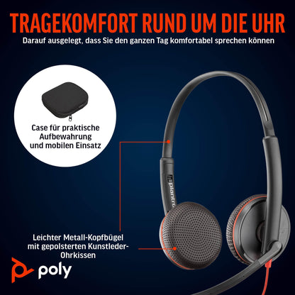 Poly Blackwire 3225 Schnurgebundenes Headset – USB-C/A/3.5mm