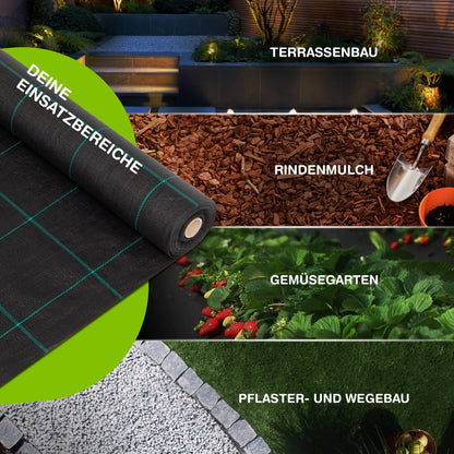 LILENO HOME Anti-Unkrautgewebe 100 g/m² wasserdurchlässig 2 x 15 m