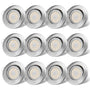 ProLine LED Einbauspot Flach Dimmbar 6W IP44 Warmweiss 12er Set. Flacher, runder LED-Spot für dimmbare Allgemeinbeleuchtung.