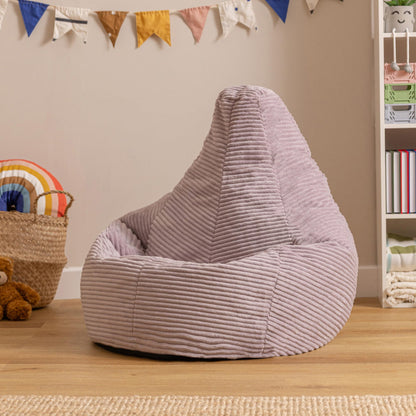 Icon Dalton Sitzsack Kinder – Lila, flauschiger Cord Stoff