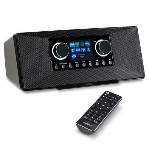 MEDION P85333 Internetradio DAB+ mit WLAN, schwarz: Schwarzes Radiogerät. Empfängt digitales Radio über Internet, DAB+ u. UKW.
