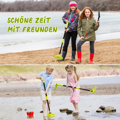 Smofrees Metalldetektor für Kinder MD-3007, wiederaufladbar, hellgrün