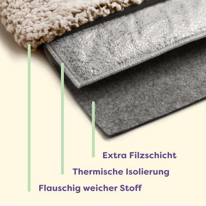 Knupis Katzen Fensterliege selbstwärmend rutschfest 90x28cm Braun