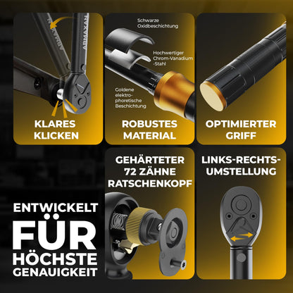 ARMAXAN Drehmomentschlüssel Set 1-25 Nm 20-tlg 1/4 Zoll für Fahrrad