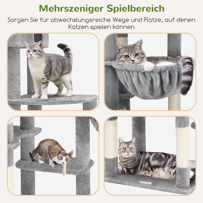 Globlazer Kratzbaum XXL F83 für grosse Katzen – Hellgrau