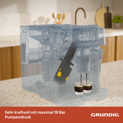 GRUNDIG KVA 6230 Kaffeevollautomat mit Milchaufschäumdüse – Schwarz