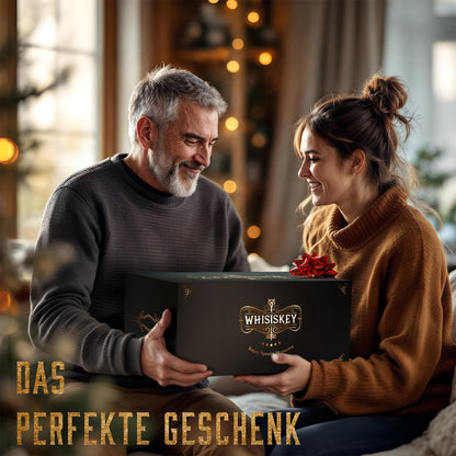 Whisiskey Whiskey Karaffe Set mit 2 Gläsern und 4 Whisky Steinen