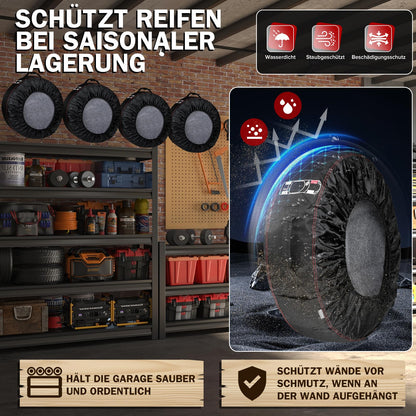 moveland Reifentaschen 4er Set, wasserdichte Reifenhüllen 18-22 Zoll