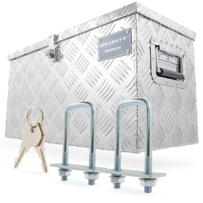 Aluminium Transportbox Truckbox Werkzeugkasten – 615x265x300 mm, Aluminiumbox zur Lagerung von Werkzeug in Fahrzeugen.