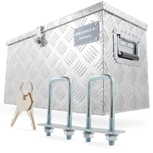 Aluminium Transportbox Truckbox Werkzeugkasten – 615x265x300 mm, Aluminiumbox zur Lagerung von Werkzeug in Fahrzeugen.