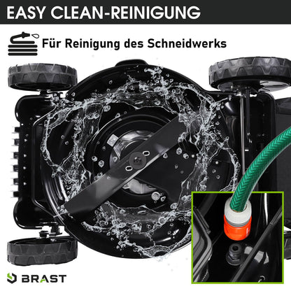 BRAST Benzin Rasenmäher mit Hinterradantrieb, 4-Takt, 41 cm