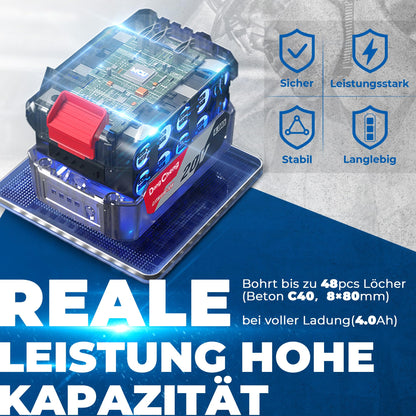 DongCheng Akku-Bohrhammer 18V, 2,8 J, SDS-plus, inkl. 4Ah Akku