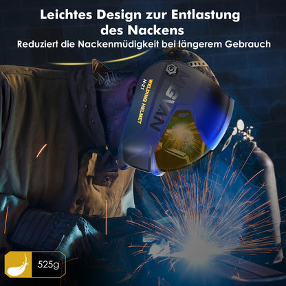 MIGVAN Automatik-Schweisshelm H21 True-Color DIN 4/5-9/9-13