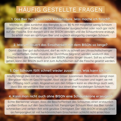 BISON Biersonikator – Ultraschall-Flaschenaufsatz für Bier