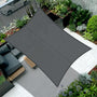 COOL AREA Sonnensegel wasserdicht 4x5 m rechteckig Anthrazit, Gewebe mit Edelstahl-D-Ringen