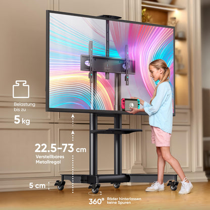 ONKRON TS1571-B TV Rollständer 32-75 Zoll - Schwarz