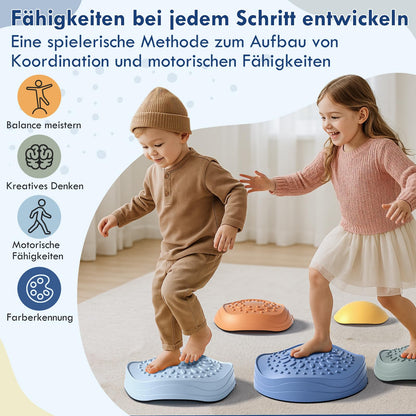 Lehoo Castle Balanciersteine Set für Kinder, rutschfest, 100 kg