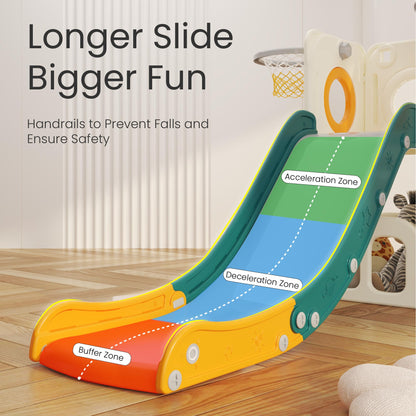hoopyosms Kinder Rutsche Klettergerüst Indoor-Spielset - Grün