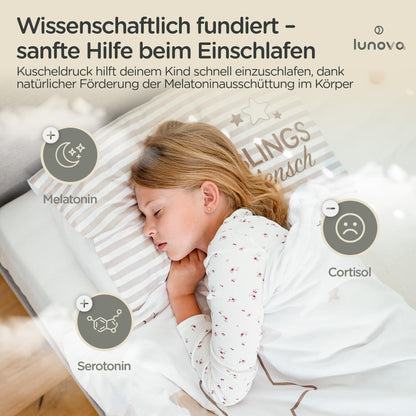 LUNOVA Gewichtsdecke Kinder 4 kg, 135 x 200 cm, Baumwolle