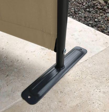 QUICK STAR Paravent 3-teilig 170 x 165 cm Beige Sichtschutz
