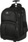 MATEIN Rollen-Rucksack 18 Zoll Laptopfach – Schwarz. Schwarzer Rollen-Rucksack zum Transport von Laptop und Reisegepäck.