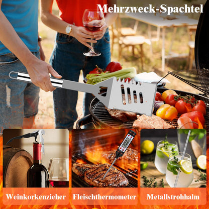 Grilliance Grillbesteck-Set 38-teilig aus Edelstahl mit Grillkoffer