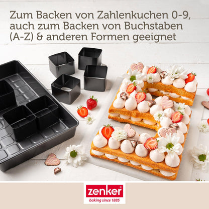 Zenker Zahlen- und Buchstaben Backform Set 9-teilig PFAS-frei
