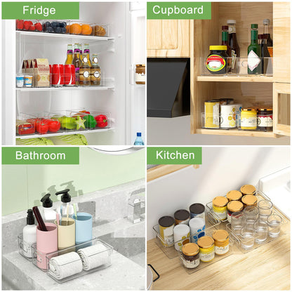 FINEW Kühlschrank Organizer 12er Set, durchsichtig, BPA-frei