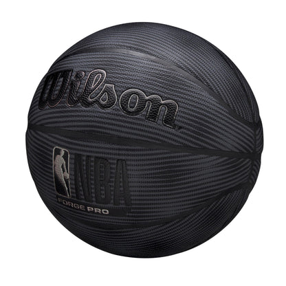 Wilson NBA Forge Pro Midnight Basketball, Schwarz/Silber, Grösse 7