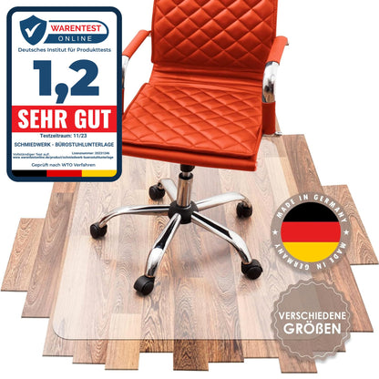 SCHMIEDWERK Bodenschutzmatte für Bürostuhl 120x120 cm milchweiss, quadratische Matte aus Polypropylen