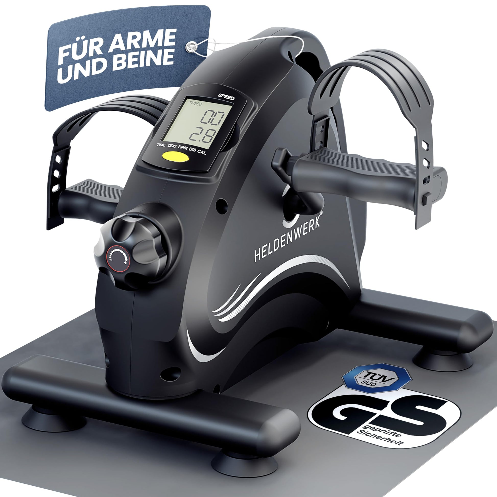 HELDENWERK Pedaltrainer Basic Set – Arm- & Beintrainer Senioren. Kompakter Pedaltrainer. Schonende Aktivierung der Arm- & Beinmuskulatur.