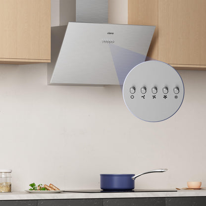 CIARRA CBCS6762A A+++ Kopffreie Schräghaube - 60cm Umluft Silber