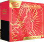 Pokémon: Top-Trainer-Box Karmesin & Purpur – Koraidon. Rechteckige Box mit Koraidon-Artwork. Enthält Boosterpacks und Spielmaterial für das Sammelkartenspiel.