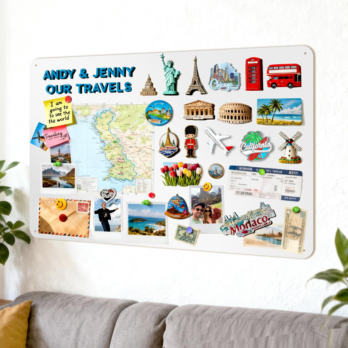 LYZZXI Magnettafel 50x80 cm, weiss – Magnetwand für Fotos und Magnete, rechteckige Stahlfläche